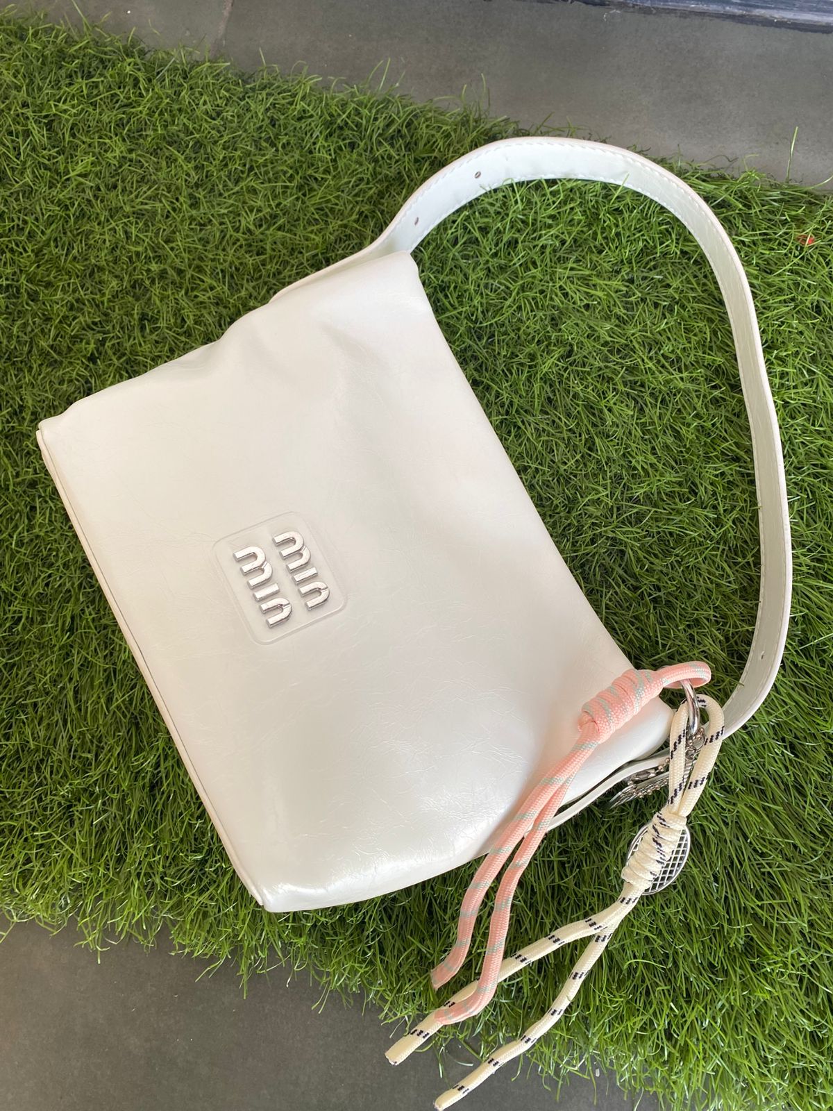 White Mini Charm Handbag