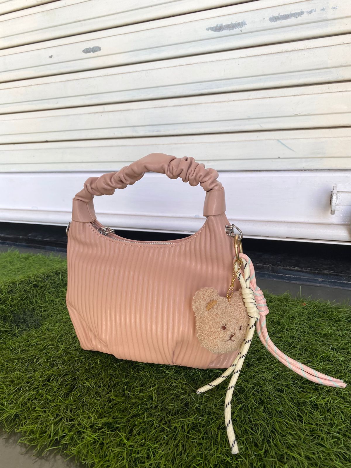 Pink Teddy Charm Handbag