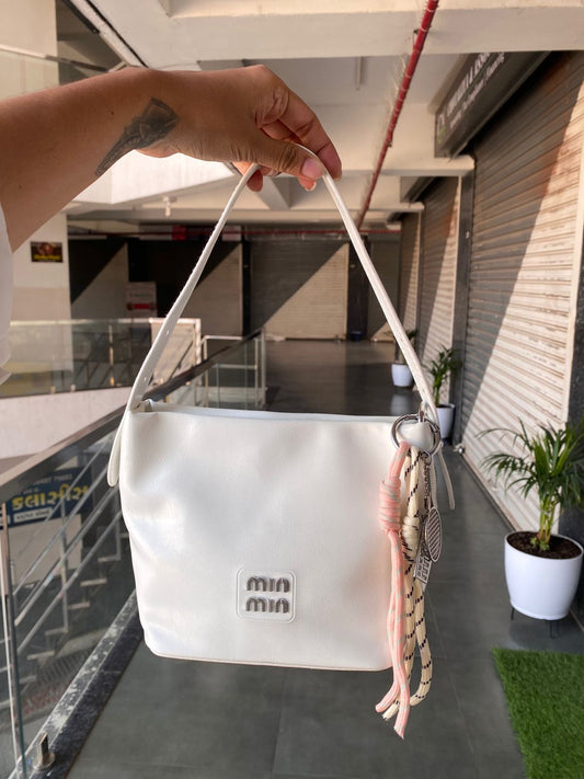 White Mini Charm Handbag